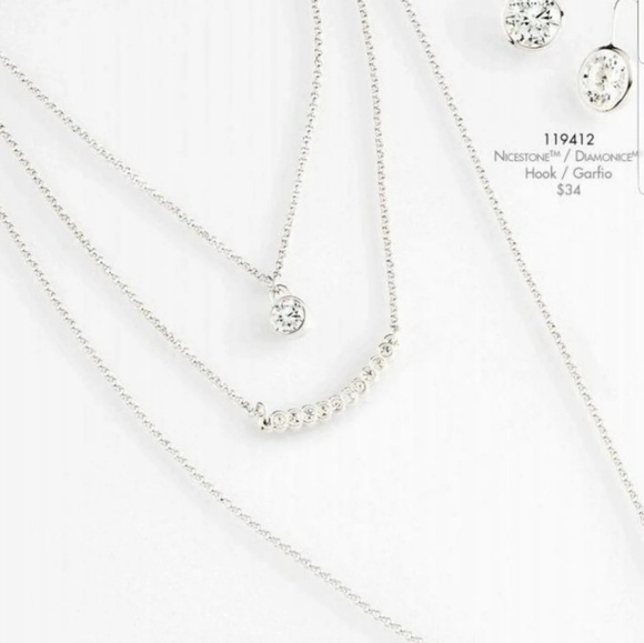 Nice&Bella Jewelry - Necklace Rhodium plated 3 charms